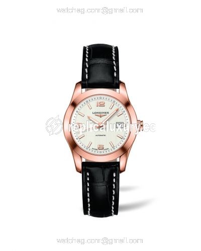 Longines Conquest Classic Automatic 29.5 Red Gold / White L2.285.8.76.3