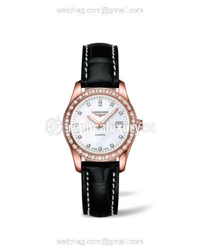 Longines Conquest Classic Automatic 29.5 Red Gold / Diamond / MOP L2.285.9.87.3