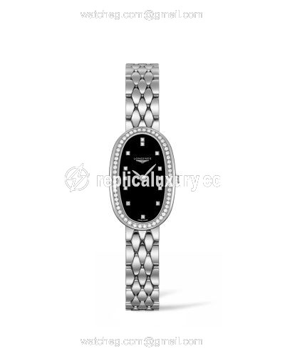 Longines Symphonette M Diamond / Black / Bracelet L2.305.0.57.6