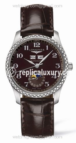 Longines Master Collection Calendar 36 Stainless Steel / Diamond / Brown MOP L2.503.0.03.3