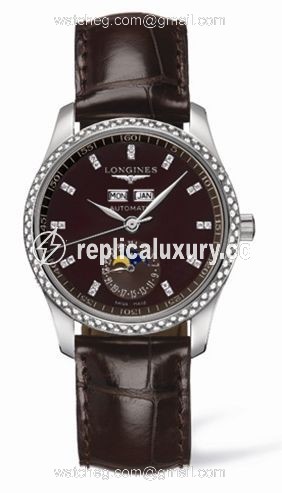 Longines Master Collection Calendar 36 Stainless Steel / Diamond / Brown MOP L2.503.0.07.3