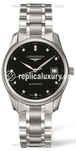Longines Master Collection Date 36 Black Diamond / Bracelet L2.518.4.57.6