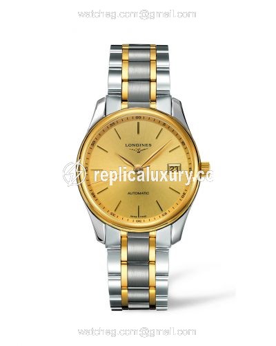 Longines Master Collection Date 36 Two Tone Gold Stick L2.518.5.32.7