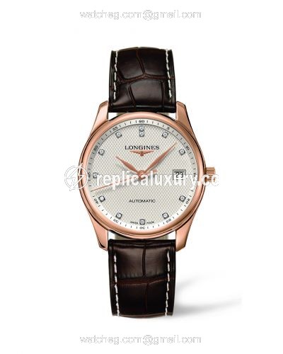 Longines Master Collection Date 36 Pink Gold Diamond L2.518.8.77.3