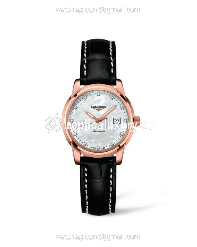 Longines Saint-Imier Date 30 Pink Gold L2.563.8.88.3