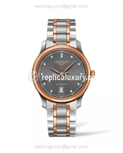Longines Master Collection Date 38.5 Two Tone Rose / Grey L2.628.5.07.7