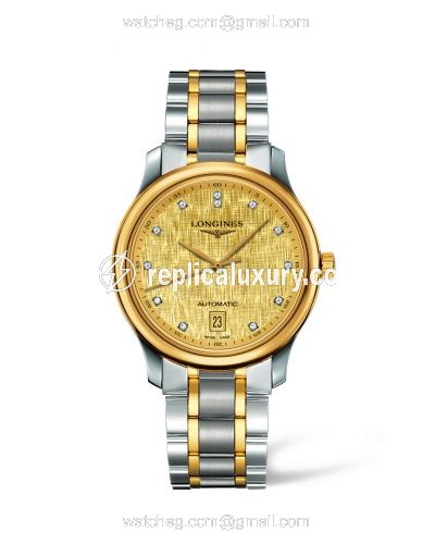 Longines Master Collection Date 38.5 Two Tone Linen L2.628.5.38.7