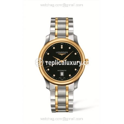 Longines Master Collection Date 38.5 Two Tone Black L2.628.5.57.7