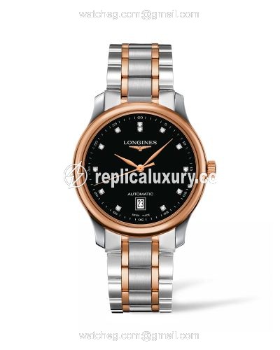 Longines Master Collection Date 38.5 Two Tone Rose / Black L2.628.5.59.7