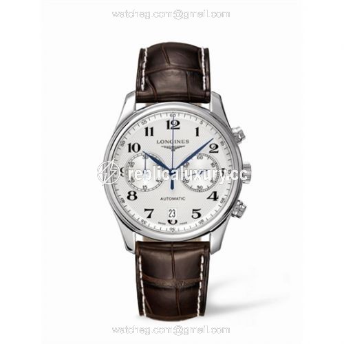 Longines Master Collection Chronograph 40 Stainless Steel / Silver / Strap L2.629.4.78.3