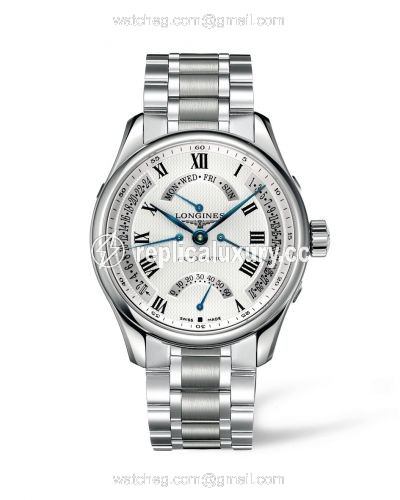 Longines Master Collection 44 Retrograde Stainless Steel / Silver-Roman / Bracelet L2.717.4.71.6