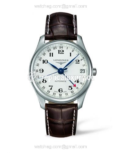 Longines Master Collection 42 24h Stainless Steel / Silver-Arabic / Alligator L2.718.4.70.3