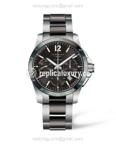 Longines Conquest Chronograph Automatic 41mm Ceramic Grey L2.744.4.06.7