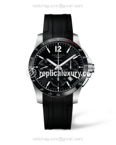 Longines Conquest Chronograph Automatic 41mm Ceramic Rubber L2.744.4.56.2