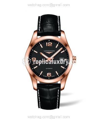 Longines Conquest Classic Automatic 40 Red Gold / Black L2.785.8.56.3