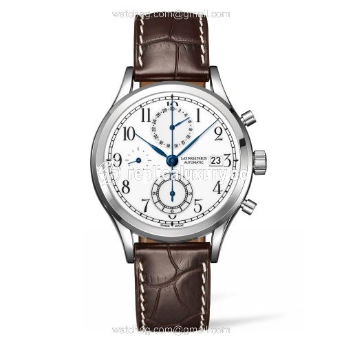 Longines Heritage Classic Chrono Stainless Steel / White / Strap L2.815.4.23.2