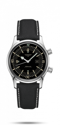 Longines Legend Diver 36 Stainless Steel / Black / Strap L3.374.4.50.0