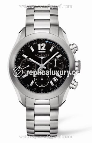 Longines GrandeVitesse Chronograph Black Bracelet L3.635.4.56.6