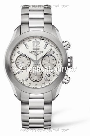 Longines GrandeVitesse Chronograph Silver Bracelet L3.635.4.76.6