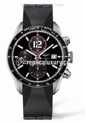 Longines GrandeVitesse Tachymeter Black Rubber L3.636.4.50.9