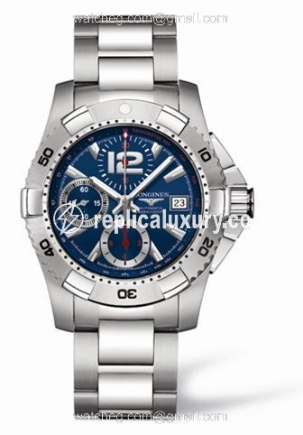Longines Hydroconquest Chronograph Tachymeter Blue L3.651.4.96.6