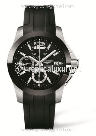 Longines Conquest Chronograph Ceramic Rubber L3.661.4.56.2