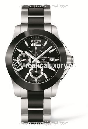 Longines Conquest Chronograph Ceramic Bracelet L3.661.4.56.7