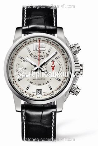 Longines Admiral Chronograph Silver Strap L3.666.4.76.2