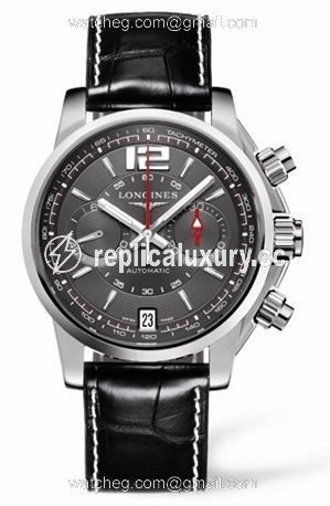 Longines Admiral Chronograph Grey Leather L3.666.4.79.2