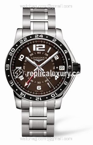 Longines Admiral GMT Brown Bracelet L3.668.4.66.6