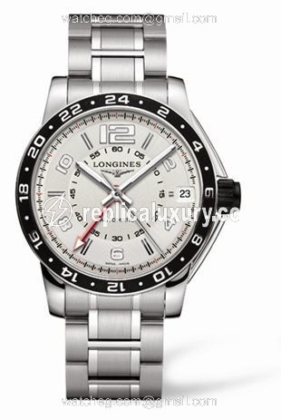 Longines Admiral GMT Ivory Bracelet L3.668.4.76.6