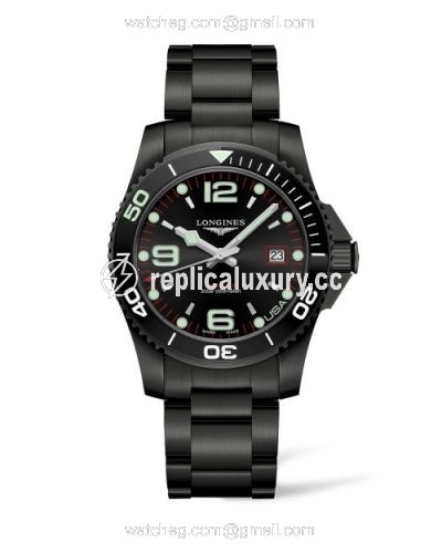 Longines HydroConquest 41 Automatic PVD / Black / Bracelet / USA L3.742.2.58.6