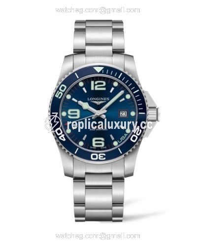 Longines HydroConquest 41 Automatic Stainless Steel / Blue / Bracelet / USA L3.742.4.98.6