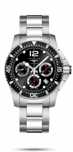 Longines HydroConquest 41 Automatic Chronograph Stainless Steel / Black / Bracelet L3.744.4.56.6