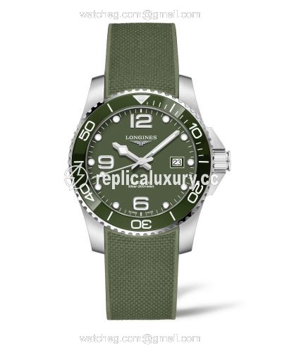 Longines HydroConquest 41 Automatic Stainless Steel / Ceramic / Green / Rubber L3.781.4.06.9