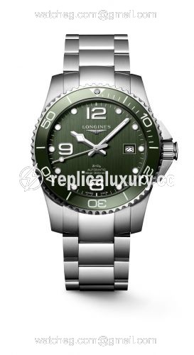 Longines HydroConquest 41 Automatic Stainless Steel / Ceramic / Green / Bracelet L3.785.4.06.6