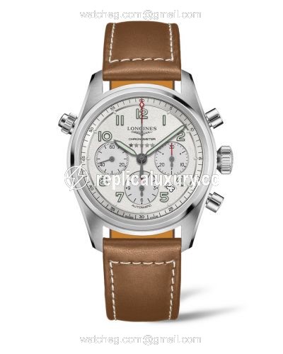Longines Spirit Chronograph 42 Silver / Strap L3.820.4.73.2