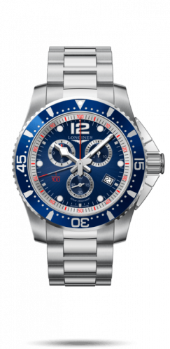 Longines HydroConquest 47.5 Quartz Chronograph Stainless Steel / Blue / Bracelet L3.843.4.96.6