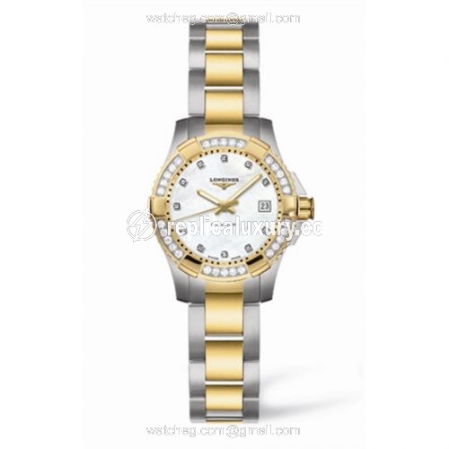 Longines Hydroconquest Quartz 25 Two Tone Diamond L3.147.3.97.7