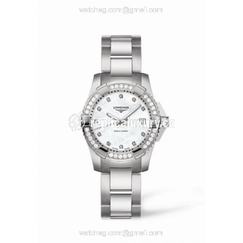 Longines Hydroconquest Quartz 29.5 Diamond MOP L3.247.0.87.6
