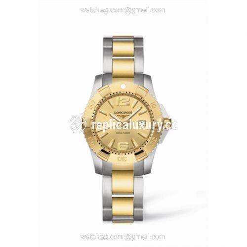 Longines Hydroconquest Quartz 29.5 Two Tone Gold L3.247.3.36.7