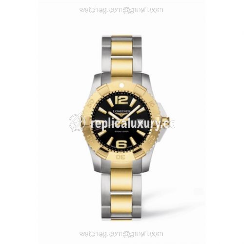 Longines Hydroconquest Quartz 29.5 Two Tone Black L3.247.3.56.7
