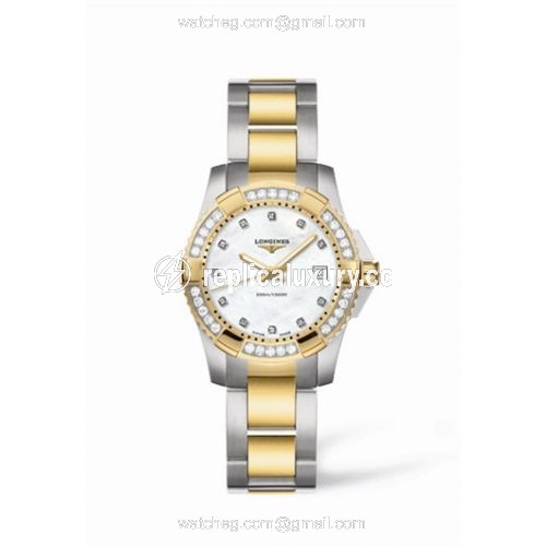 Longines Hydroconquest Quartz 29.5 Two Tone Diamond L3.247.3.97.7