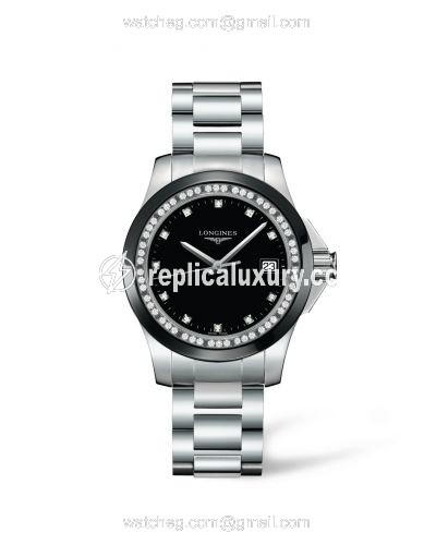 Longines Conquest 35 Quartz Ceramic Diamond L3.281.0.57.6