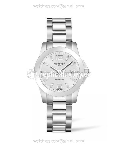 Longines Conquest Quartz 34 Stainless Steel / Silver L3.377.4.76.6