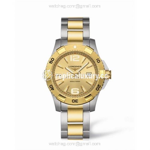 Longines Hydroconquest 39 Quartz Two Tone Gold L3.647.3.36.7
