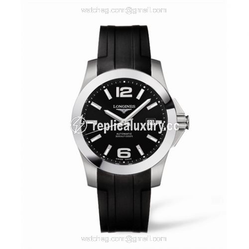 Longines Conquest Automatic 41mm Black Rubber L3.658.4.56.2