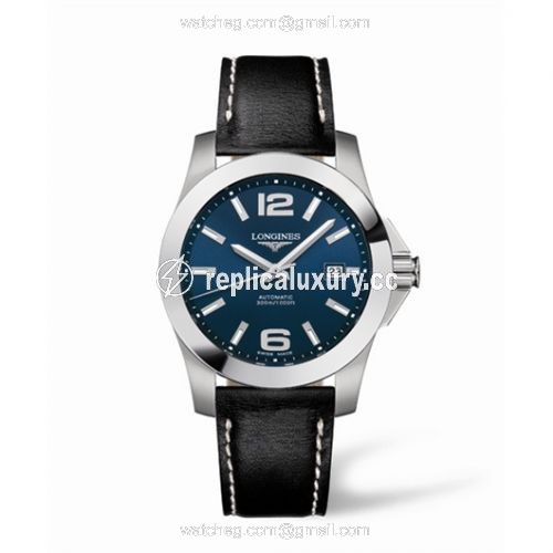 Longines Conquest Automatic 41mm Blue Leather L3.658.4.96.0