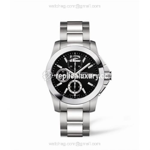 Longines Conquest Chronograph Black Bracelet L3.662.4.56.6