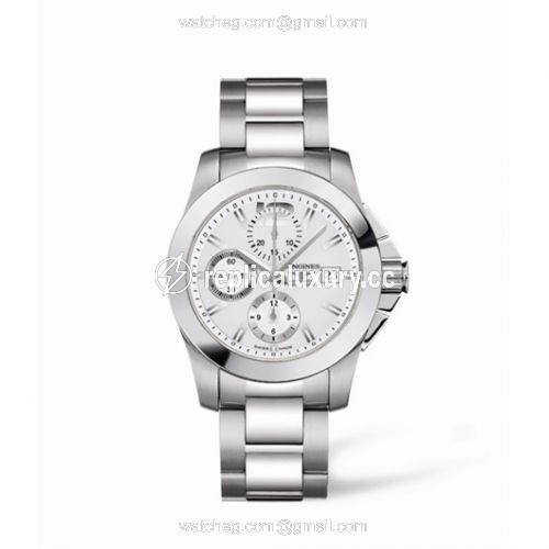 Longines Conquest Chronograph Silver Bracelet L3.662.4.76.6
